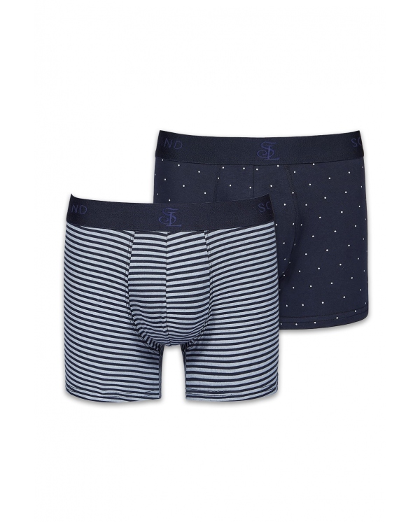 Pack 2 Calzoncillos Boxer de Listas y Topos - Colección Marc Clotet